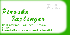 piroska kajlinger business card